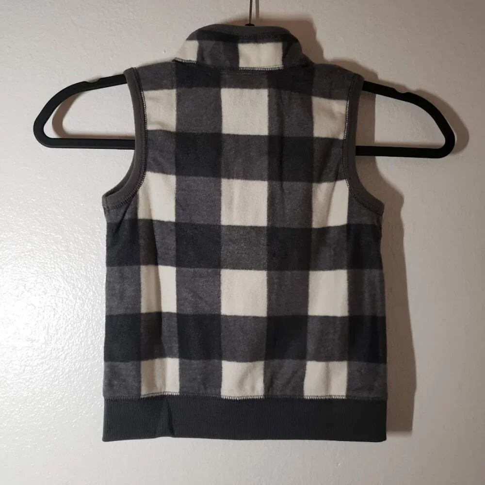 New Baby Boy's Boy Vest Plaid White Gray Size 2T 2 T New with tags